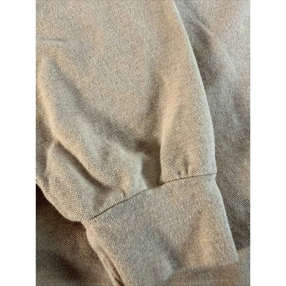 Ralph Lauren Long-Sleeve Polo Shirt - Tan with Grey Logo XL